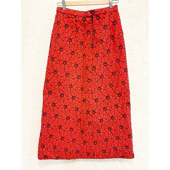 Vintage Maxi Skirt Handmade Pink and Black Blanket Material Size Measured Medium - Picture 2 of 9